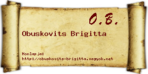 Obuskovits Brigitta névjegykártya